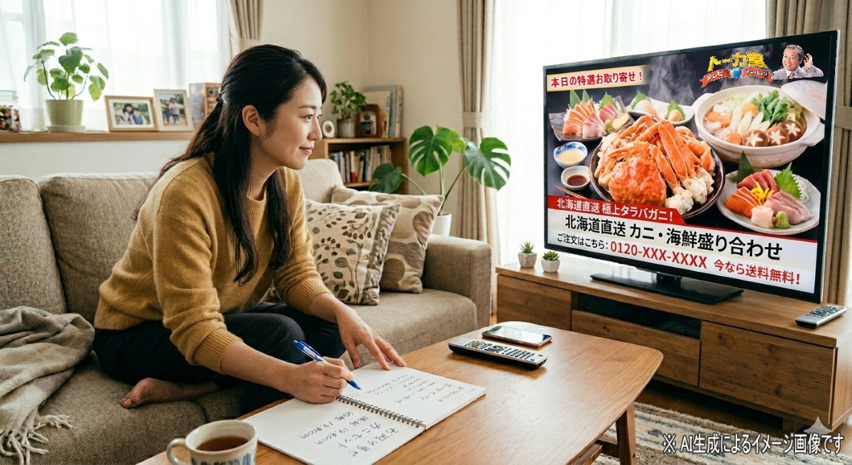 テレビで見た食品をネットで探すイメージ